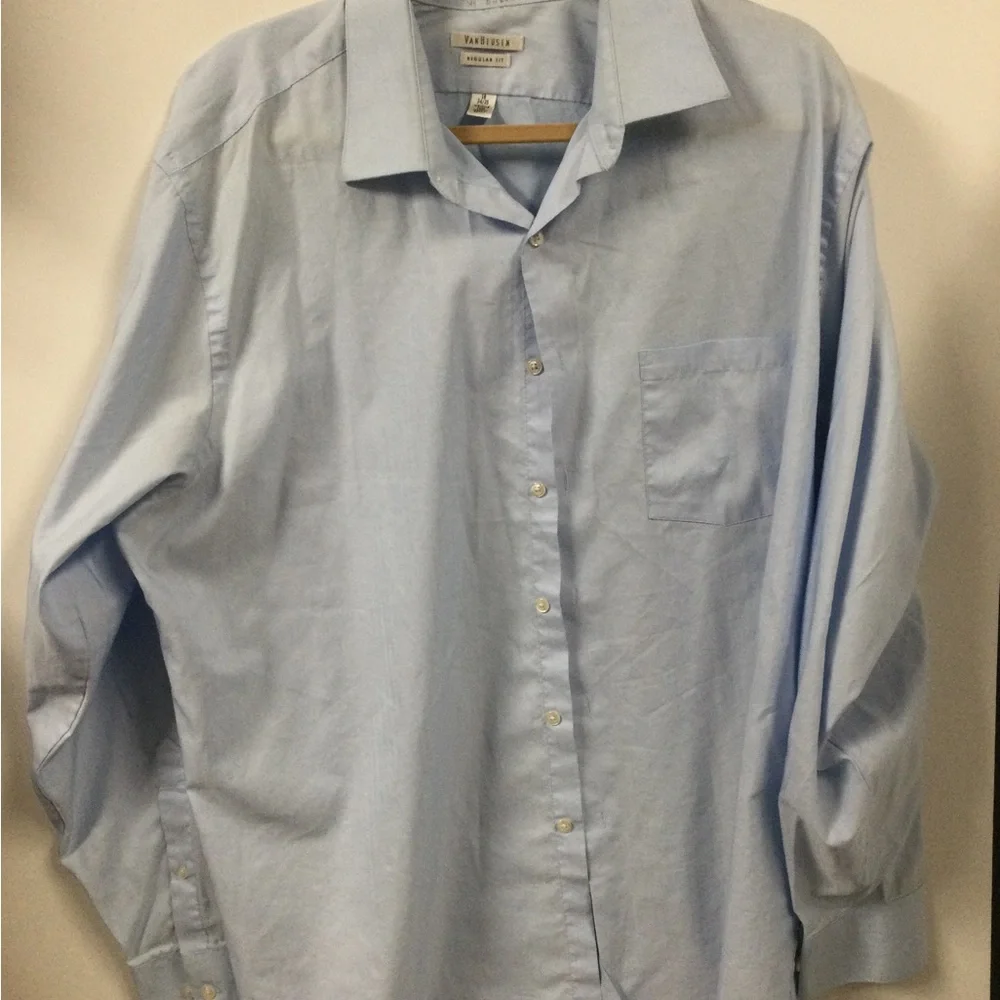 Van Heusen Light Blue Button-Up Dress Shirt